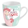 Nici 42712 Tasse Lama All You Need Is Love Porzellan Kaffeetasse Teetasse 310ml -Spielzeug Discounter 42712 01 HA Frei 2048x1890