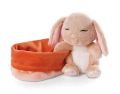 Nici 48708 Sleeping Pets Bunnies Hase Karamell 12cm Schlafend Im Körbchen Peach -Spielzeug Discounter 48708 03 ZA Frei 2048x1607