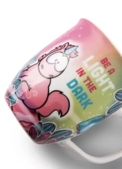 Nici 49113 Tasse Einhorn Midnight Floral "Be A Light In The Dark" Ca 360ml -Spielzeug Discounter 49113 03 ZA weiss 1480x2048